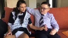 Play Two young people fuck each other a little after school